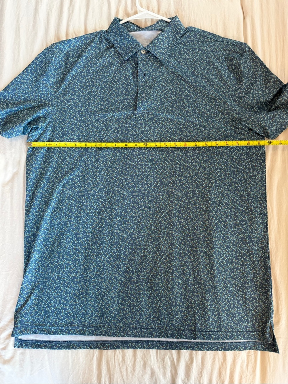 Southern Tide Men's Blue Micro-Pattern Polo